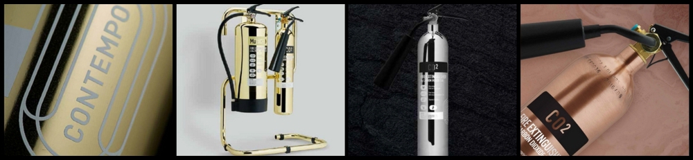 Contemporary fire extinguishers for luxury hotels, restaurants etc